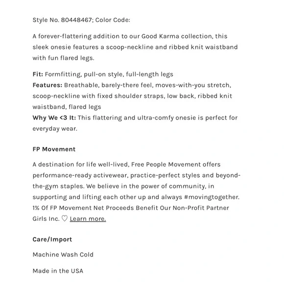 Free People Movement Good Karma Flare Onesie Size M/L NWOT - Picture 9 of 16